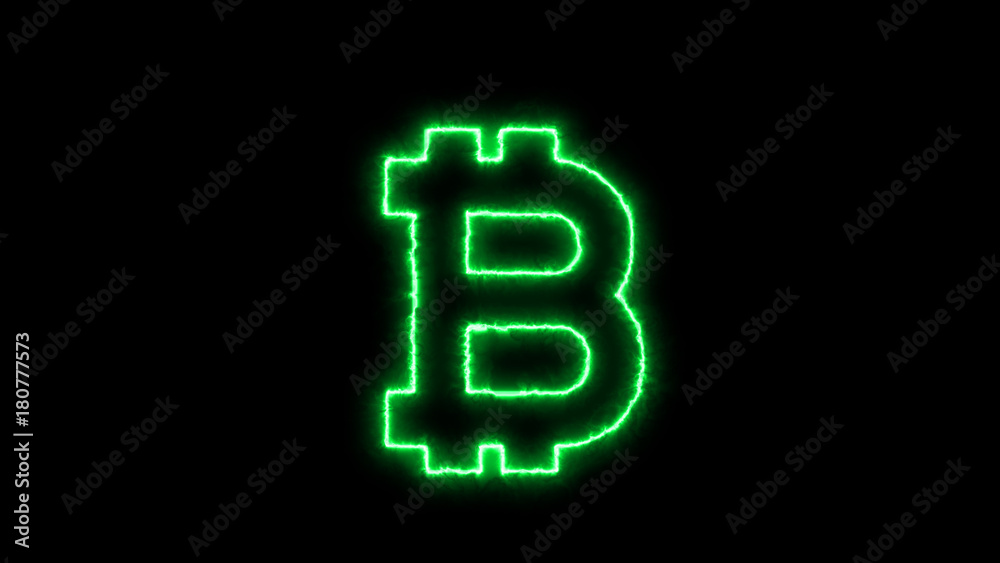 Abstract background with bitcoin sign. 3d rendering