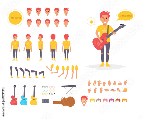 Musician for animation. Poses