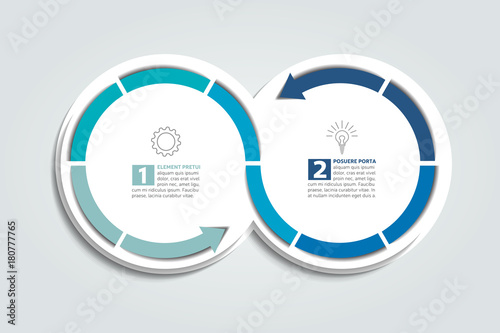 Arrow Infographic circle chart.