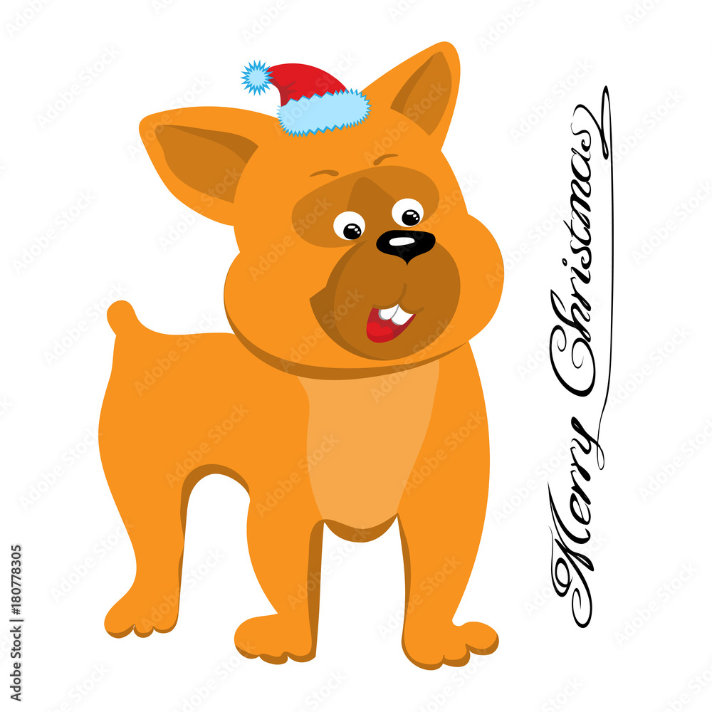 Fototapeta premium Dog comics line drawing .Vector illustration.