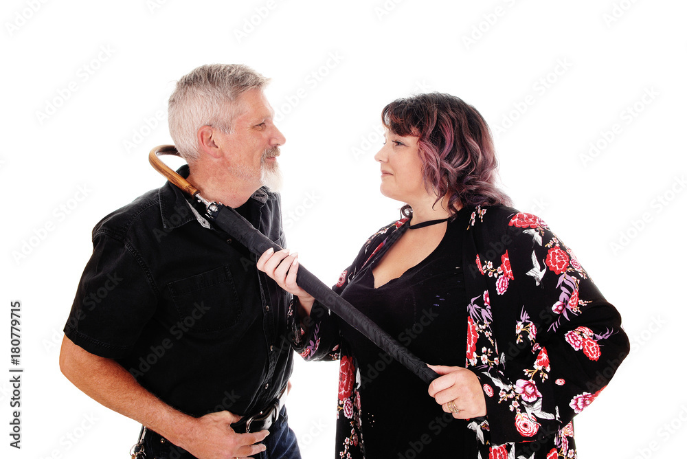 Middle age couple fighting