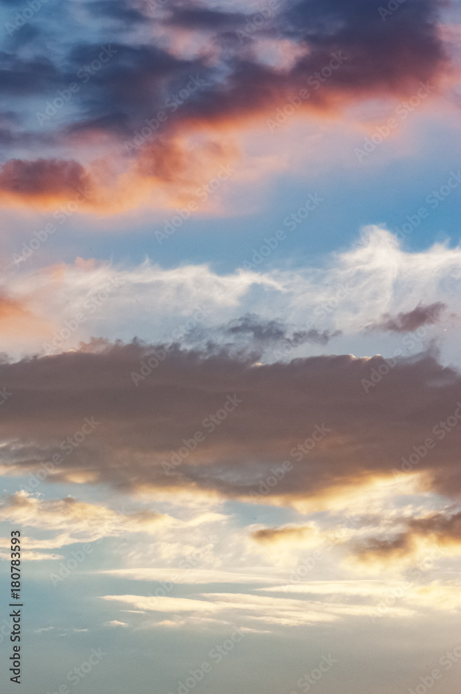 Vertical view of tiny or tender sky texture or background