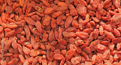 background of red ripe goji berries