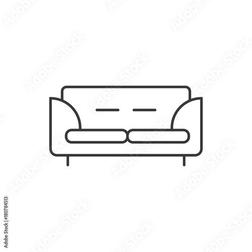 sofa line icon