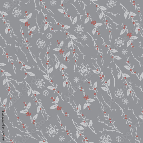 Gray Branches Background Vector Illustration 1