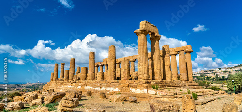 The Temple of Juno in the Valley of the Temples at Agrigento, Sicily photo
