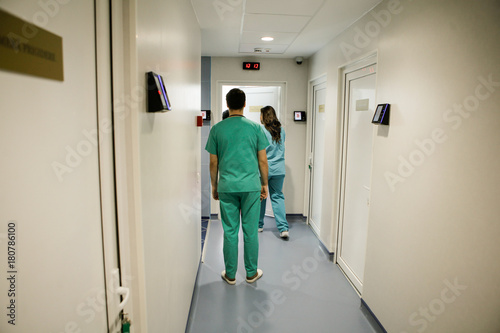 Medics in a hospital