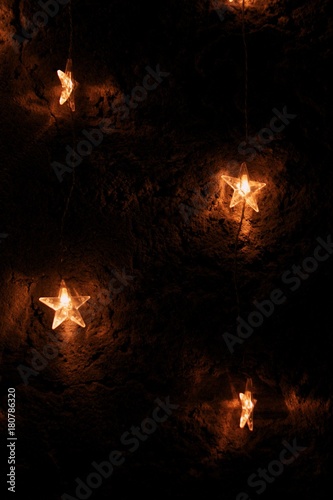 stars light on dark background