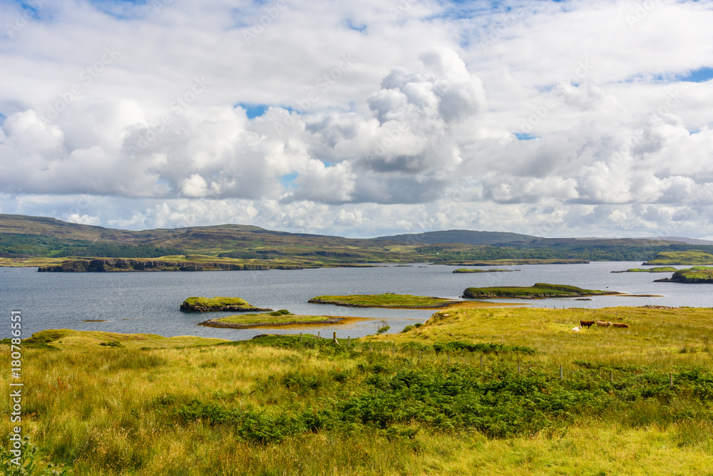 The majestic nature of the Isle of Skye in Scotland, UK The majestic nature of the Isle of Skye in Scotland, UK