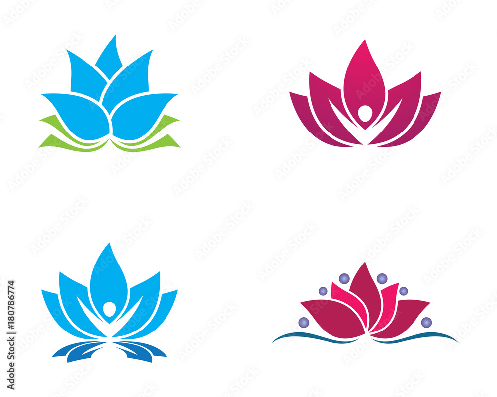 Beauty Vector flowers design logo Template icon Stock Vector | Adobe Stock