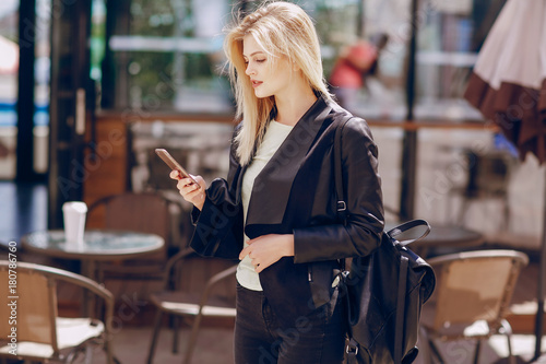 beautiful blonde in a cafe © prostooleh