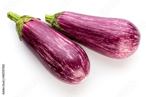 Wallpaper Mural Fresh eggplants, aubergine on a white background. Torontodigital.ca