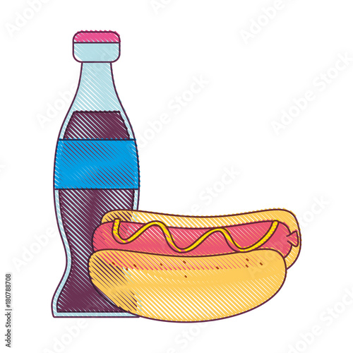 Hot dog and soda design