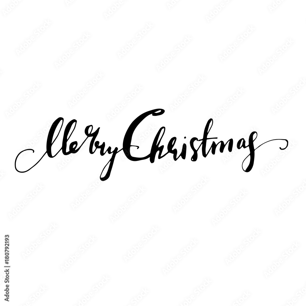 Fototapeta premium Christmas hand lettering signature.