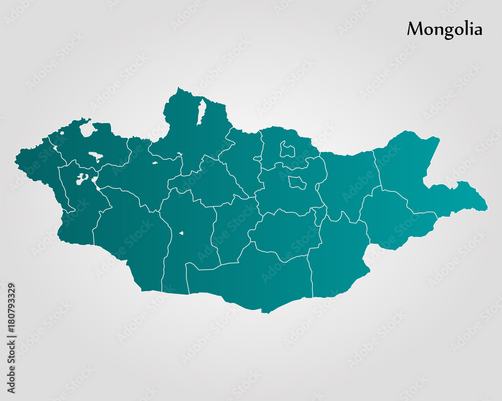 Fototapeta premium Map of Mongolia