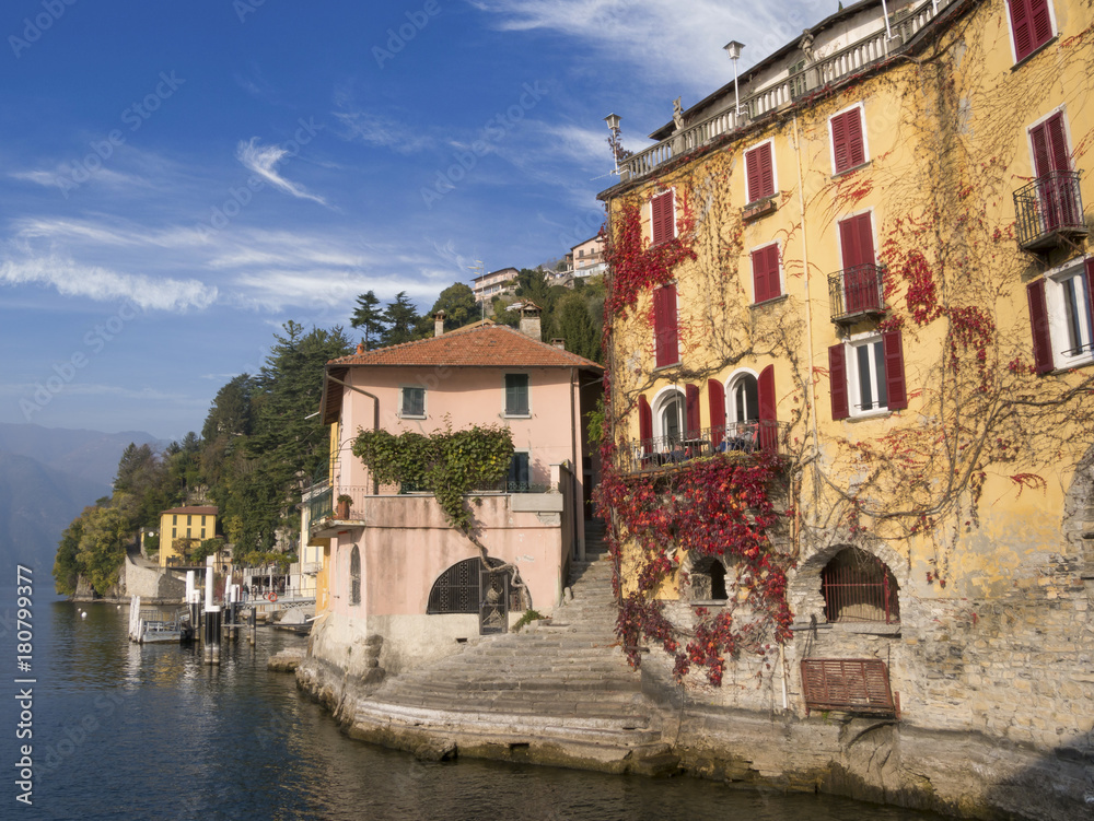 Landscape of the beautiful village of Nesso, on Lake Como