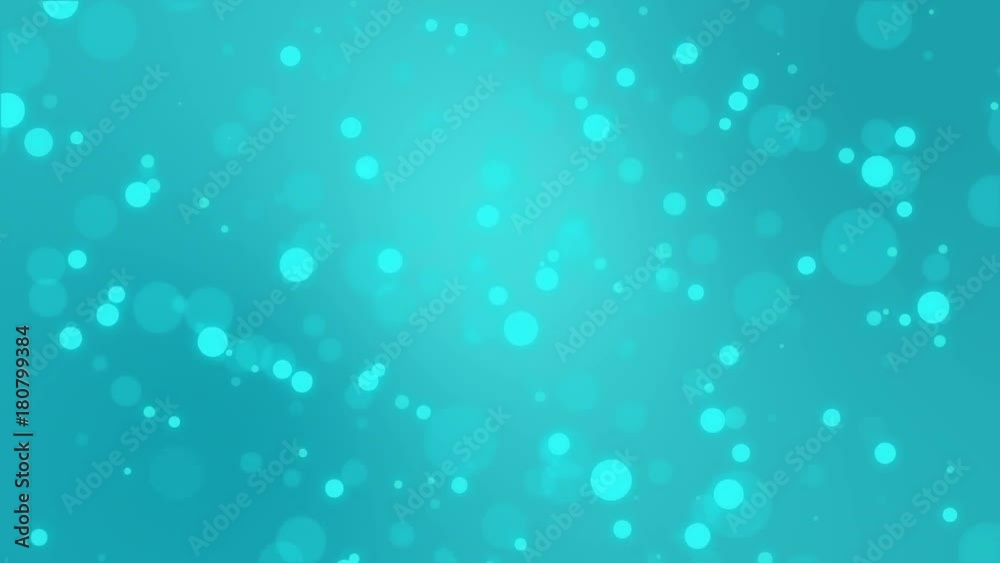 Turquoise blue particle background with falling light bubbles. Turquoise blue particle background with falling light bubbles.