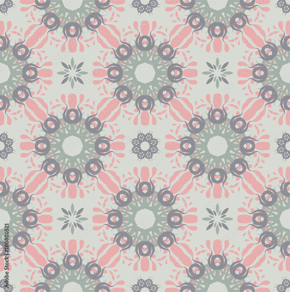 Seamless abstract floral pattern,mandala pattern