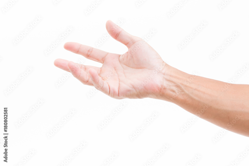 Man hand isolated on white background Man hand isolated on white background