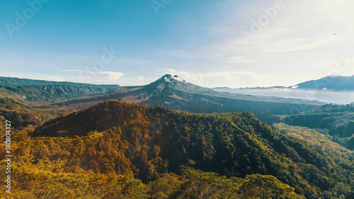 View of the Batur volcano, Bali island, Indonesia.