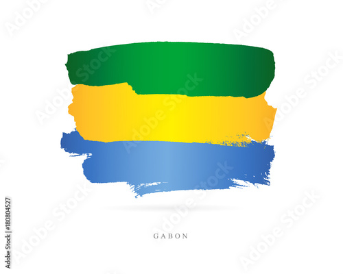 Flag of Gabon. Abstract concept