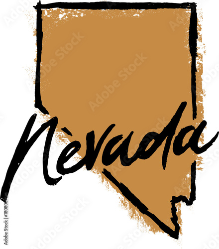 Hand Drawn Nevada State Illustration