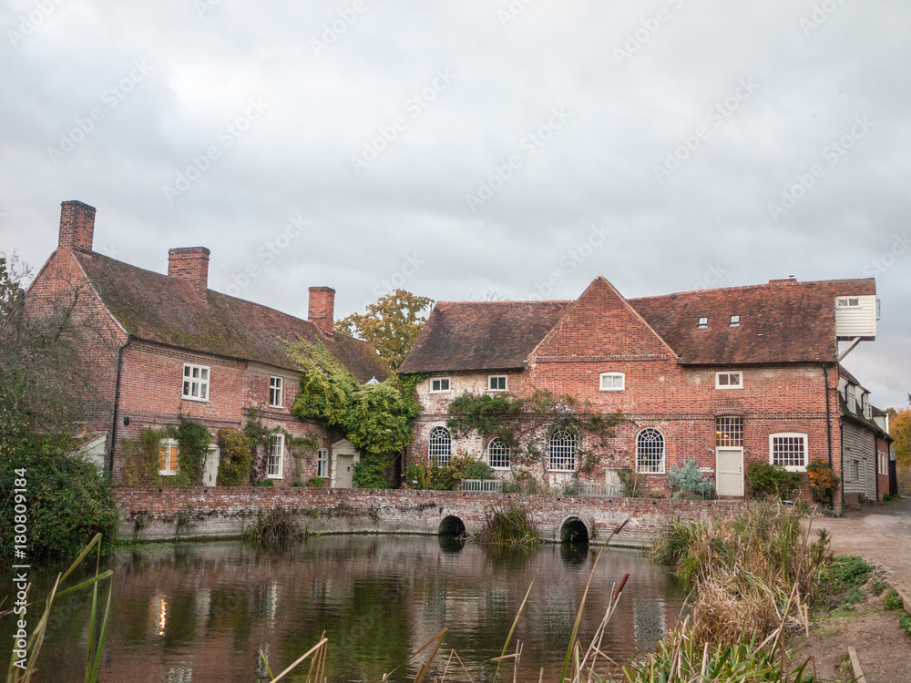 flatford mill building old historical red brick constable country country mill house estate
