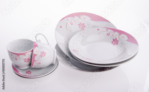 plate or ceramic tableware on the background.