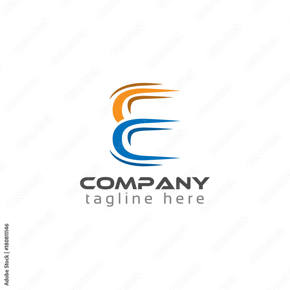 Creative Letter E for technology logo Creative Letter E for technology logo