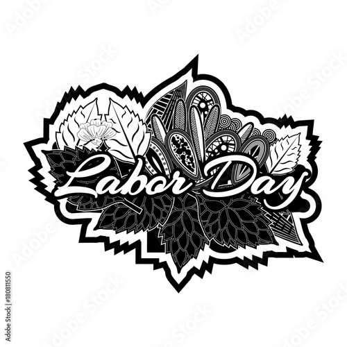 Labor Day symbol for flyer, poster, banner, web header. Abstract background