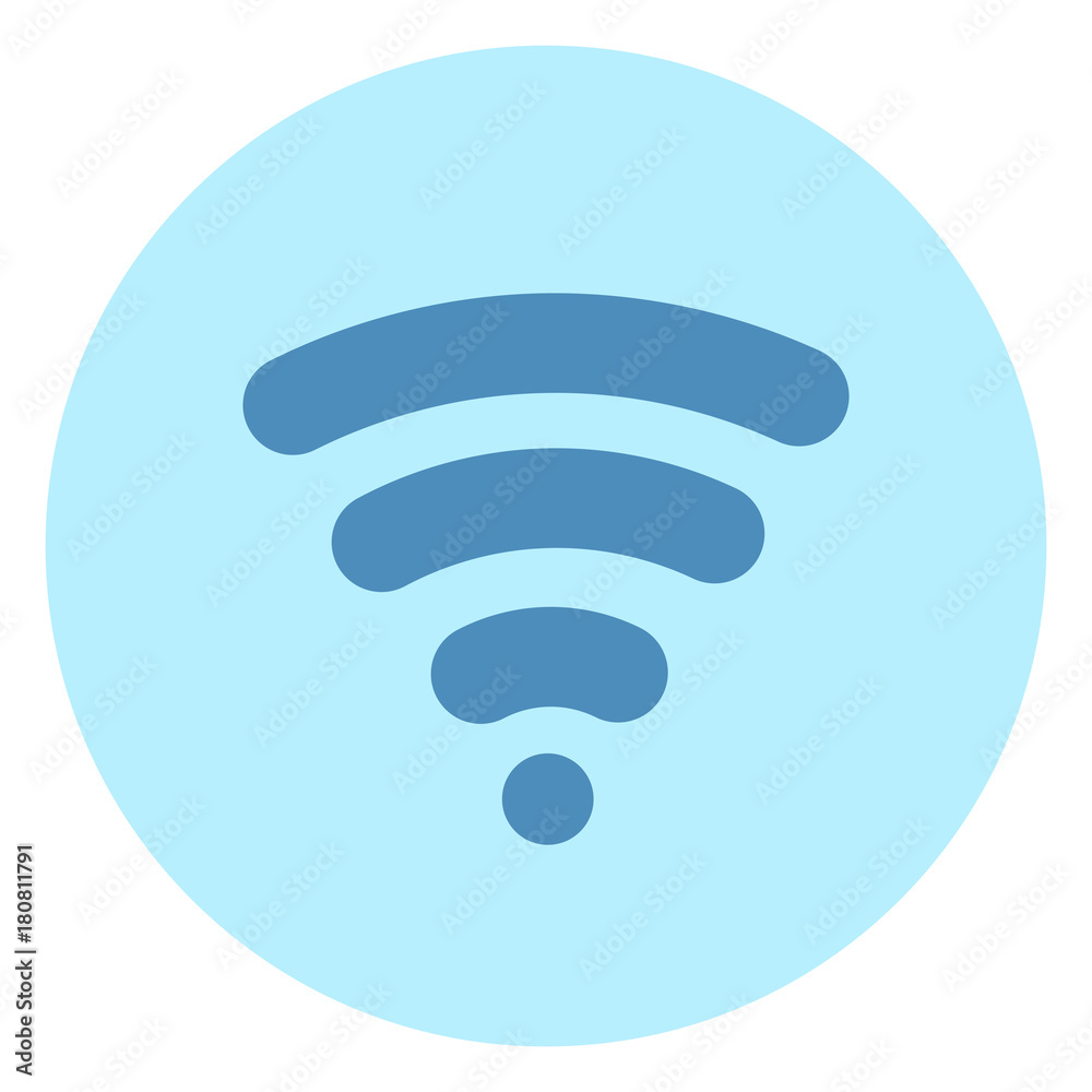 Wifi Icon Wireless Internet Connection On Blue Background Vector Illustration Wifi Icon Wireless Internet Connection On Blue Background Vector Illustration