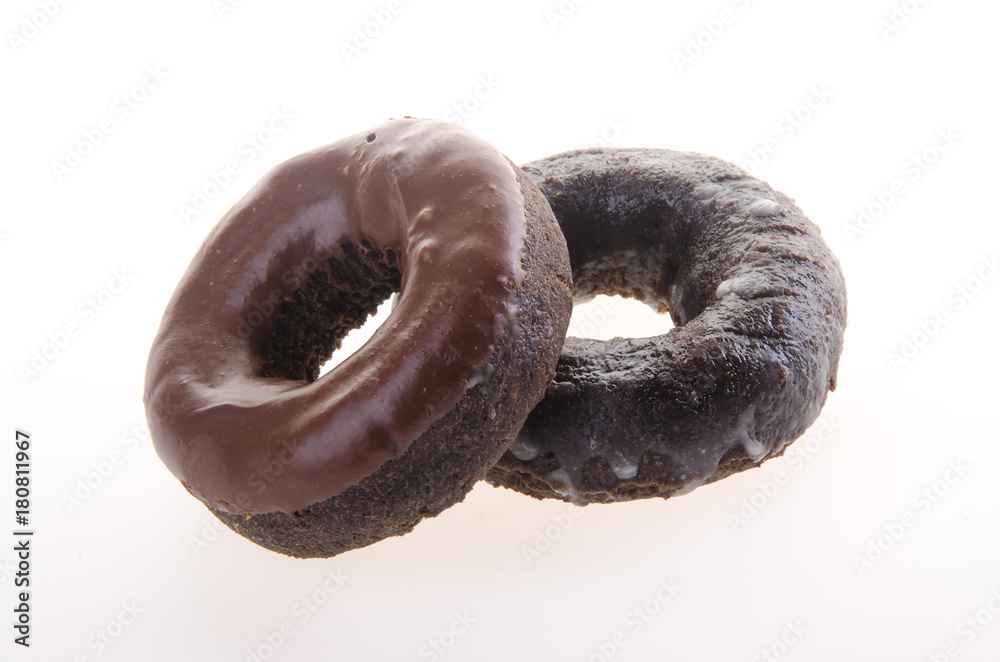 chocolate donuts on a background chocolate donuts on a background