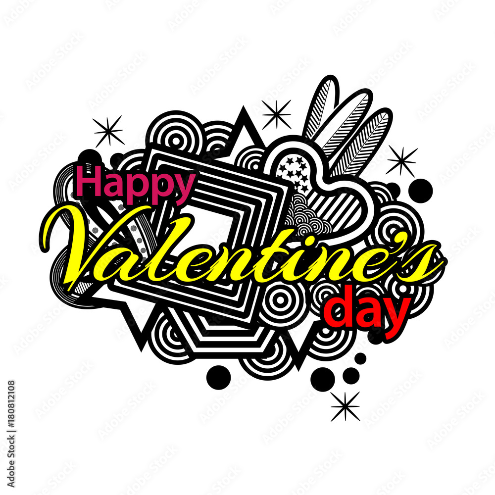 Happy valentine day symbol  for flyer, poster, banner, web header. Abstract background