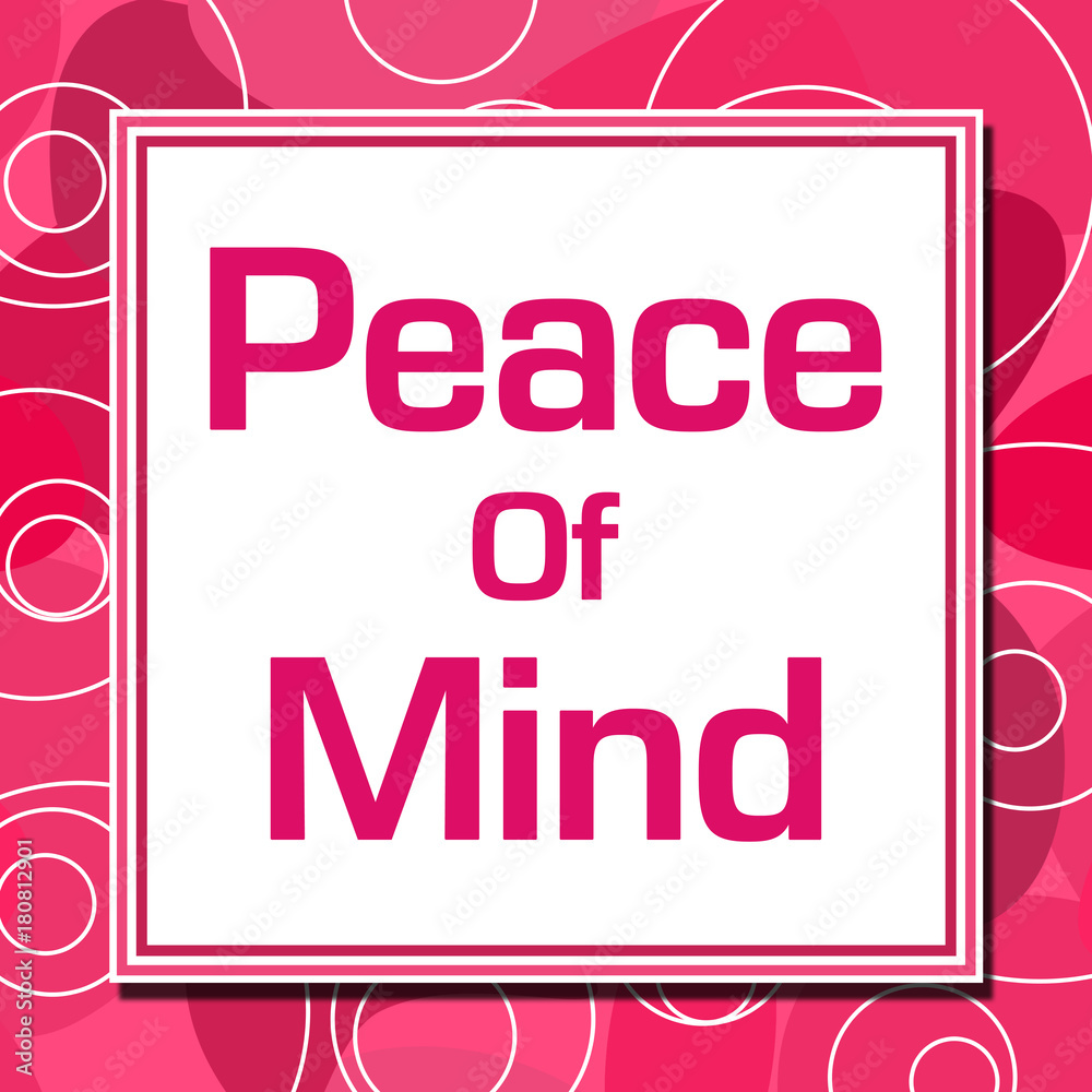 Peace Of Mind Pink Rings Square Peace Of Mind Pink Rings Square