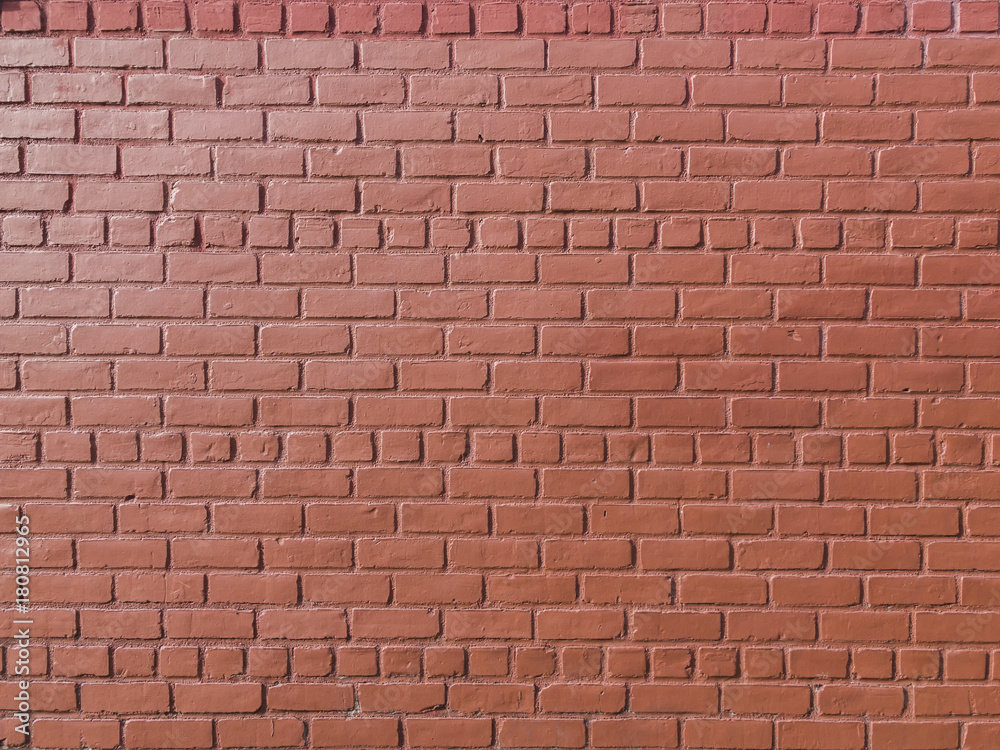 Obraz premium Red Painted Brick Wall