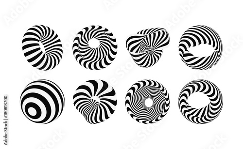 Abstract Design Element. Optical Art. Vector illustration.