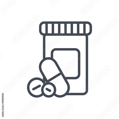 medicine medical line icon pills aspirin