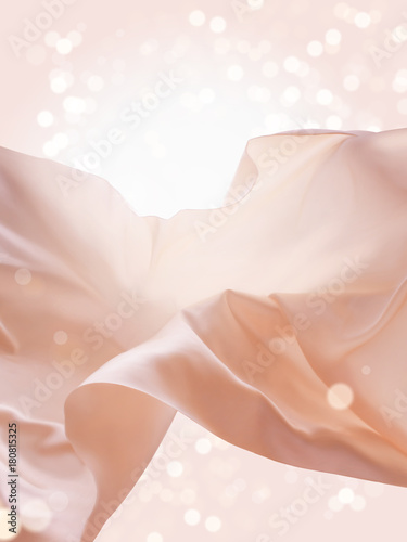 Pink floating fabric