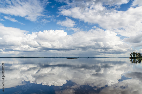 Lake Verkhnee (Northern Russia) by sunset photo