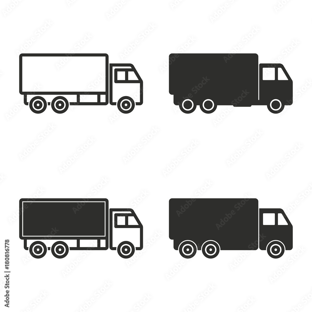 Vecteur Stock Truck icon set. Adobe Stock