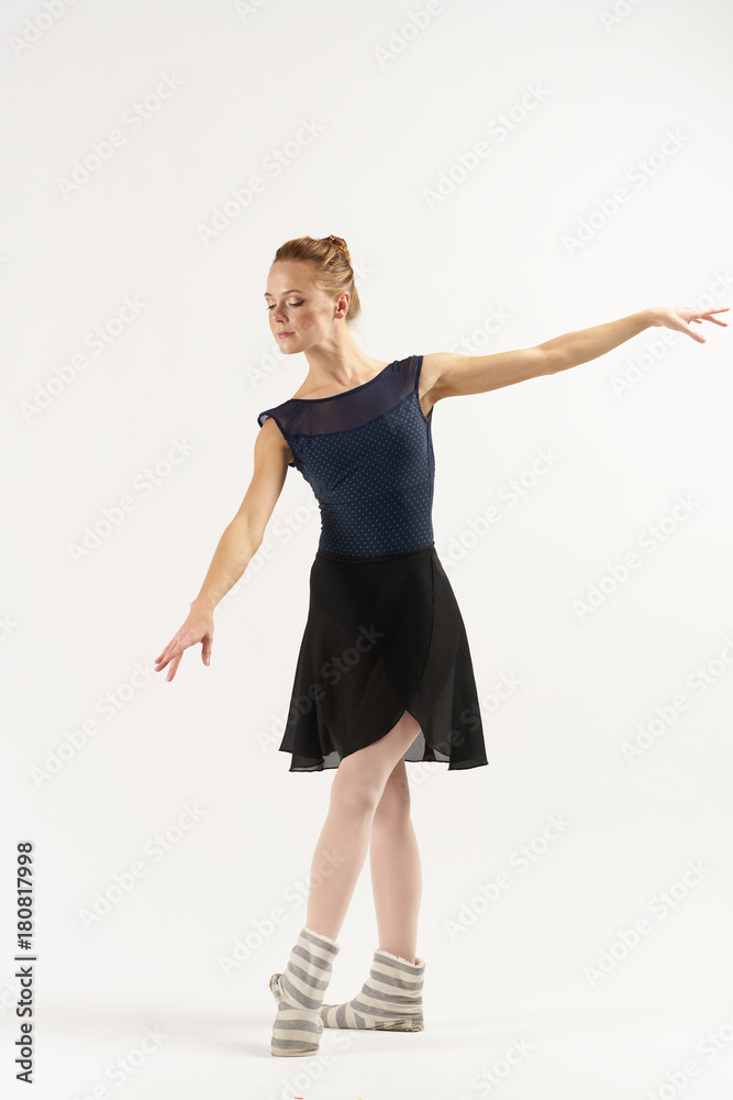 ballerina in a dark dress performs a reception ballerina in a dark dress performs a reception