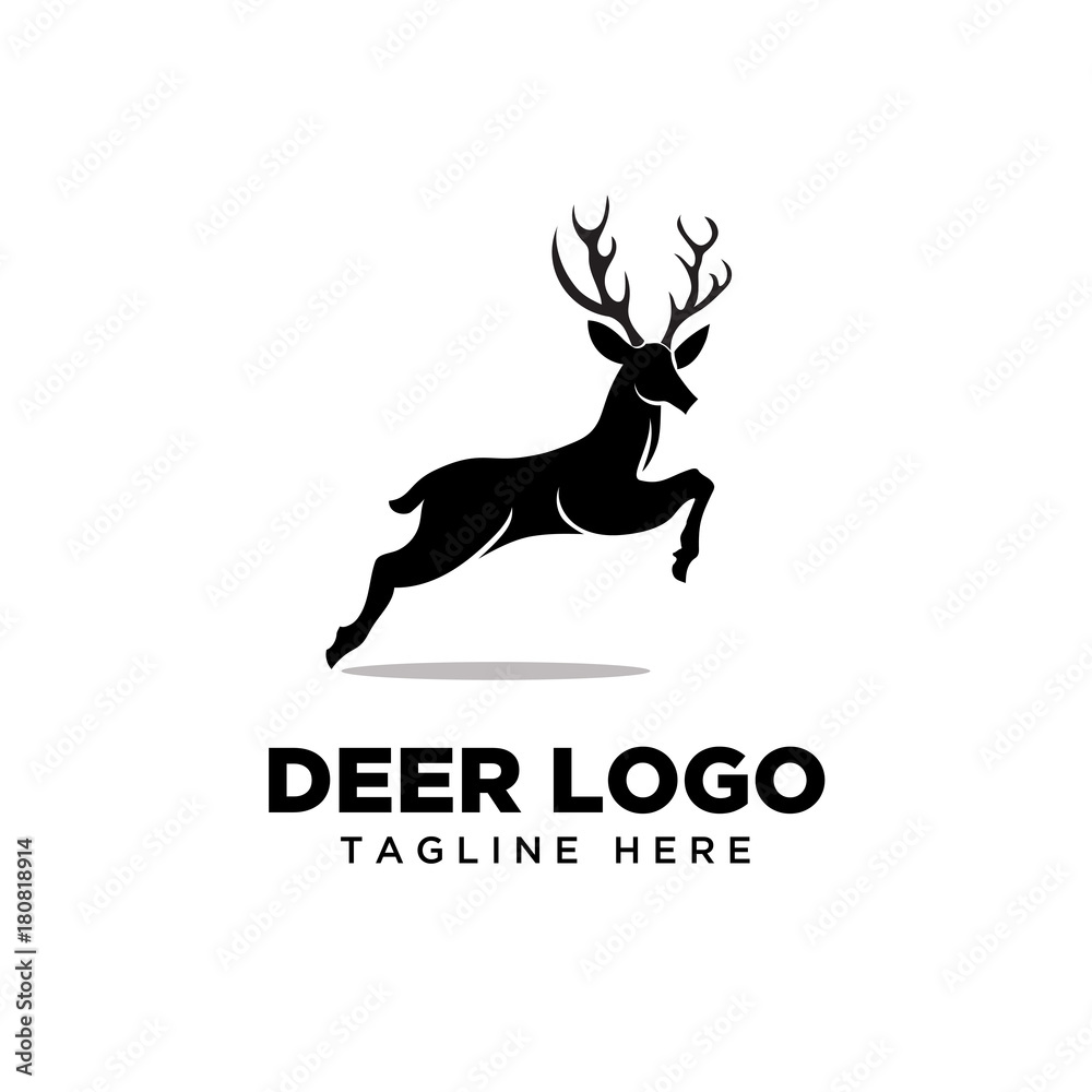 Obraz premium Jumping Deer logo