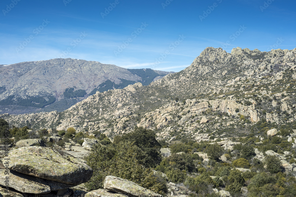 Views of La Cabrera Range, in Guadarrama Mountains, Madrid, Spain
