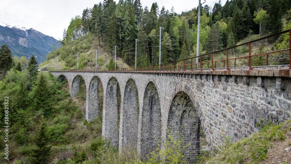 andwasser Viaduct railroad bridge, Switzerland