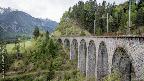 andwasser Viaduct railroad bridge, Switzerland