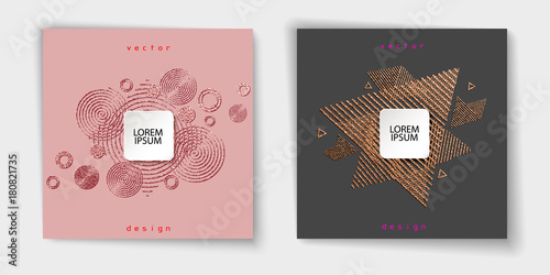 Modern and stylish minimal design. Copper glossy background. Metallic texture. Bronze metal texture. Rose quartz pattern .