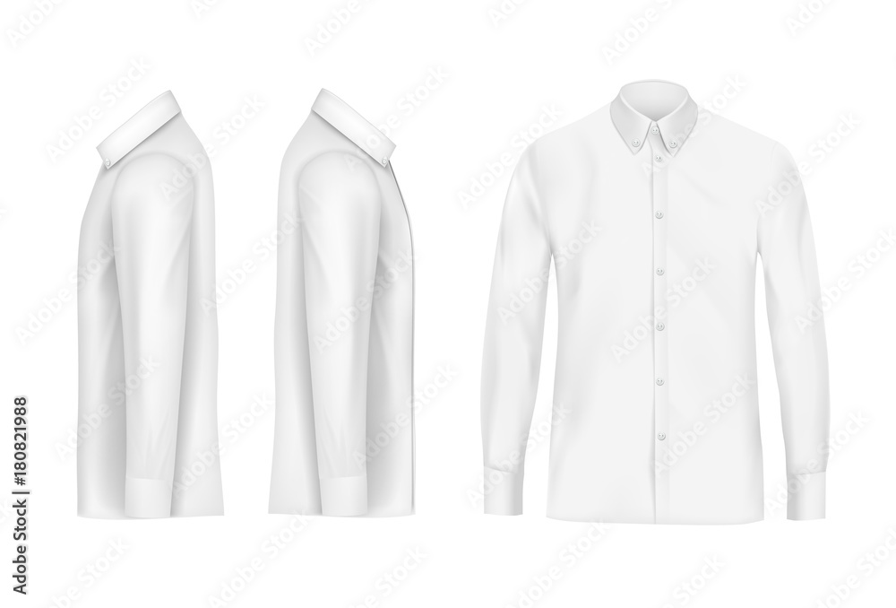 Mens Long Sleeve White Tshirt With Front And Back Views Isolated On White  Stock Photo - Download Image Now - iStock
