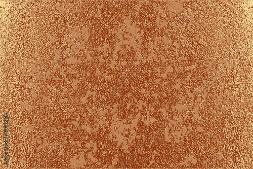 Modern and stylish minimal design. Copper glossy background. Metallic texture. Bronze metal.