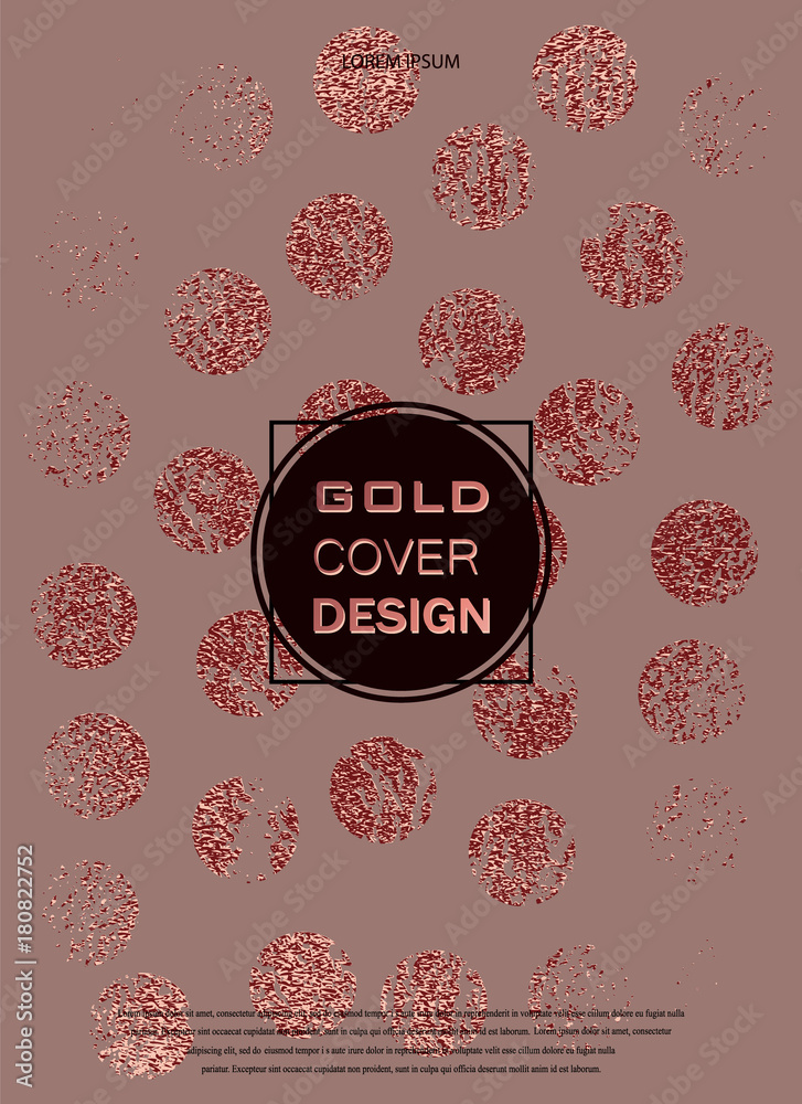 Modern and stylish minimal design. Copper glossy background. Metallic texture. Bronze metal .