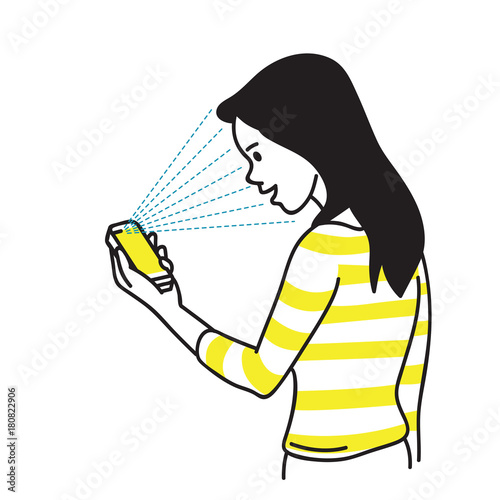 Smartphone with face scan unlock